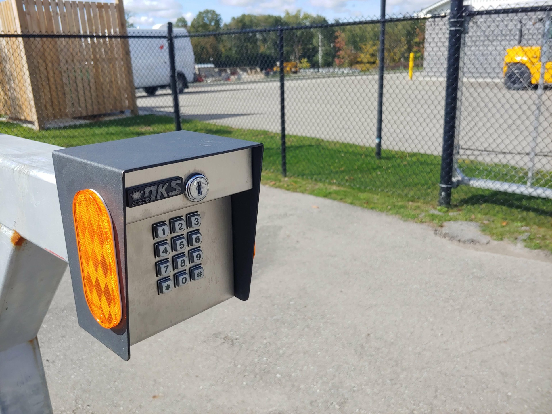 A 24/7 Accessible security gate and keypad.
